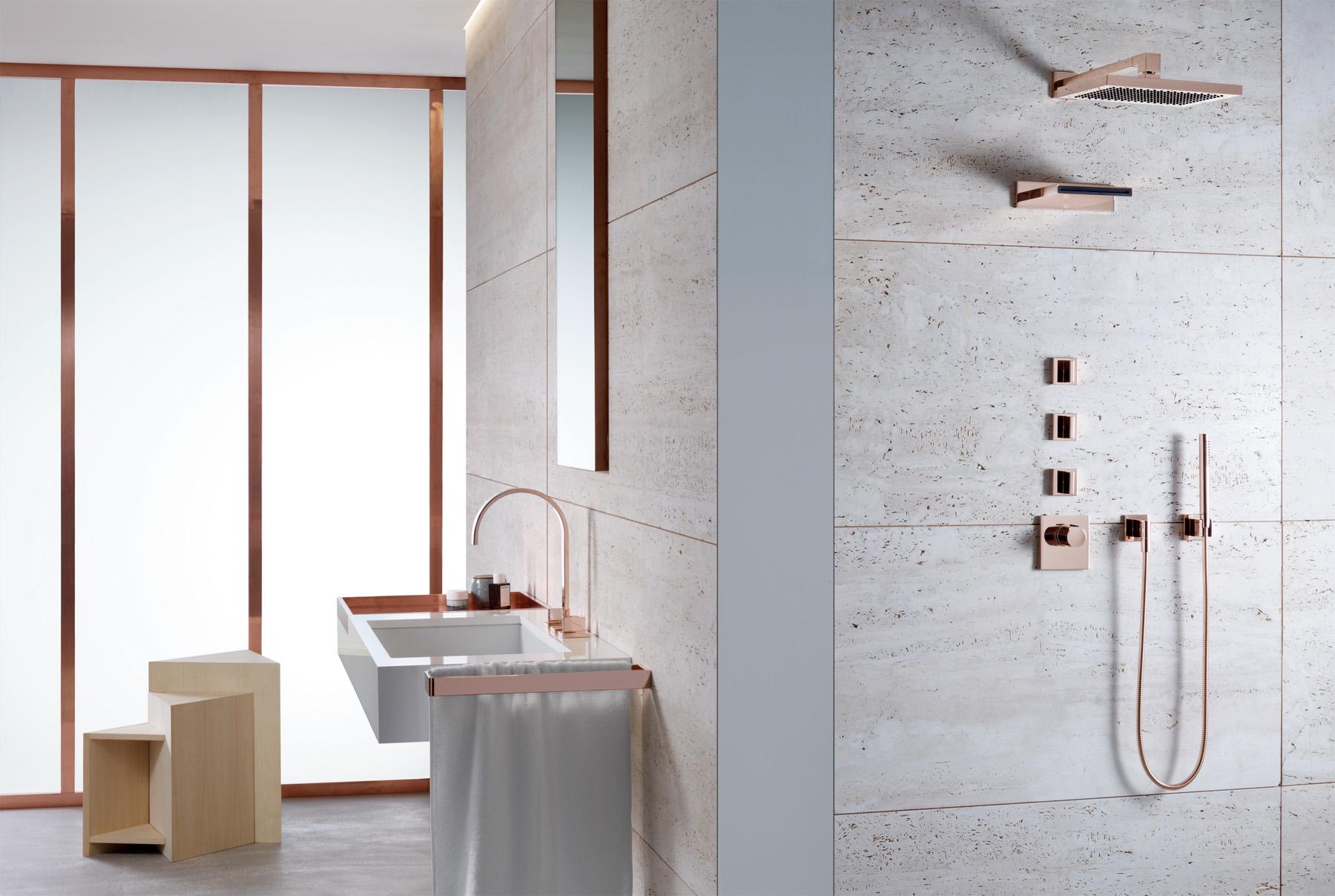 MEM von Dornbracht in Rosegold als Dusch- und Waschbeckenarmatur